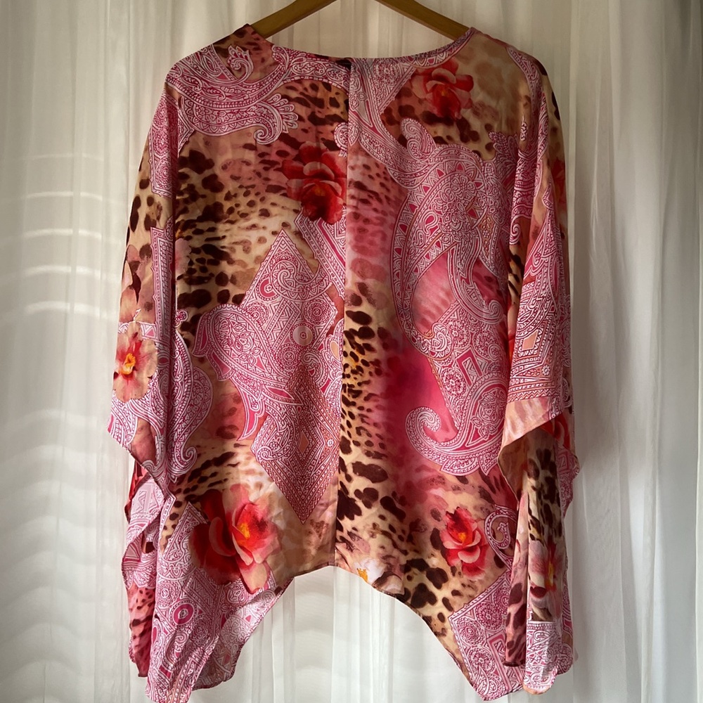 Pink And Brown Patterned Top - image 2